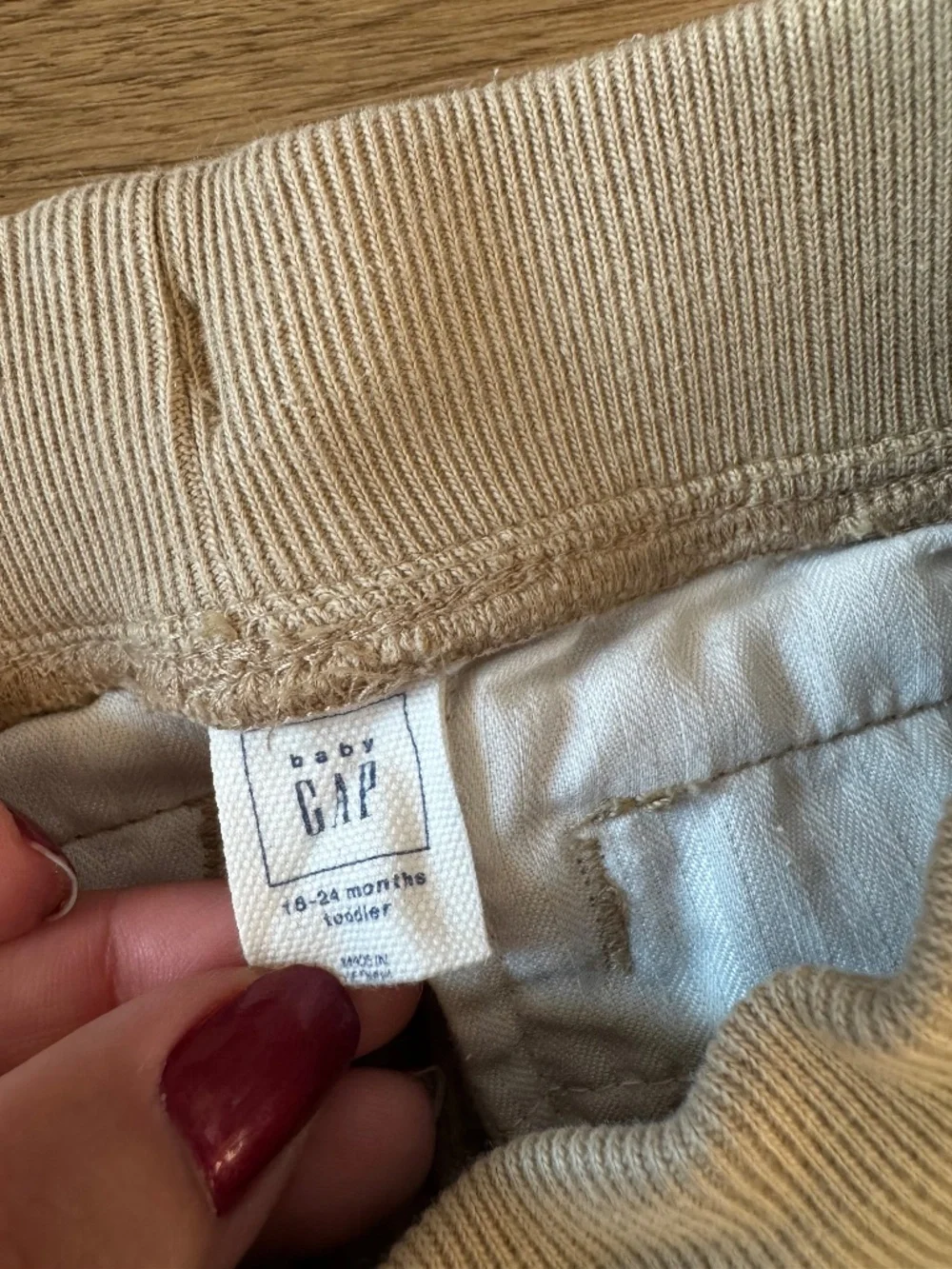 Baby Gap Khaki Pull-On Shorts Toddler 18-24 Months Elastic Waist